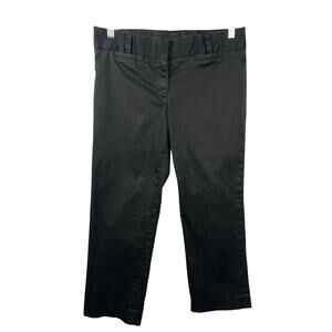 J.Crew City Fit Black Cropped Pants, Cotton Blend, Stretch, Classic Trousers